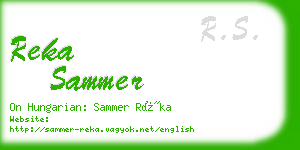 reka sammer business card